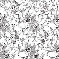 Graphic floral card N10