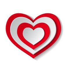 paper red heart N3