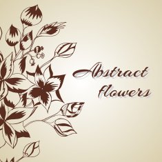 Abstract background with flowers in vintage style N38