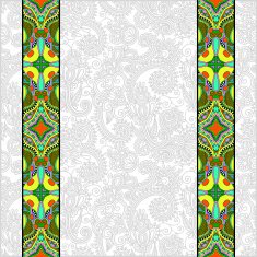 lace border stripe in ornate floral background N26