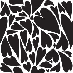 Black hearts seamless pattern N2