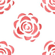 Seamless pattern with watercolor roses N5