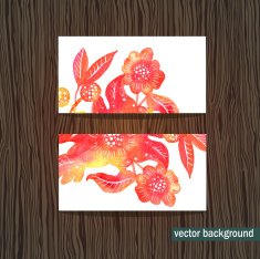 Set of banners with abstract watercolor flowers