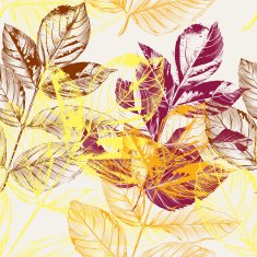 Beautiful seamless wallpaper pattern with autumn leafs N2