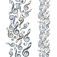 Music theme seamless vector background vertical composition