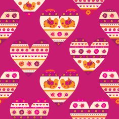 Seamless pattern Valentine's Day Wedding Vector N2