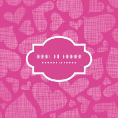 Pink lace hearts textile texture frame seamless pattern background