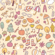 Vector seamless nature pattern