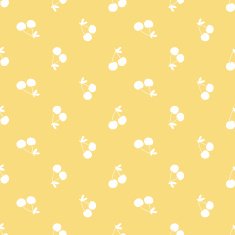 Vector seamless pattern with yellow cherry
