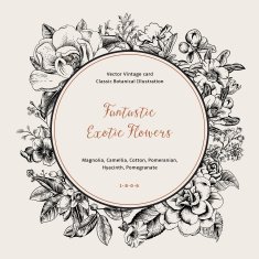 Wreath with exotic flowers N2
