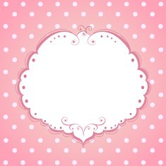 Card with frame and polka dot background N3