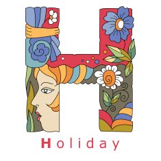 Letter H - holiday N2