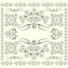 Set of vintage whorls as a frame