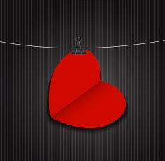 Valentines Day Paper Heart Backgroung Vector Illustration N6
