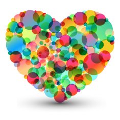 Colorful heart shape illustration N2