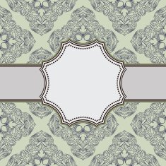 Vintage vector flower frame N84
