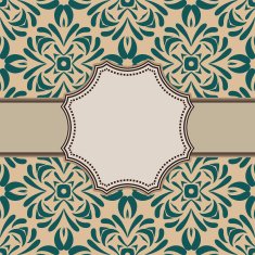 Vintage vector flower frame N85