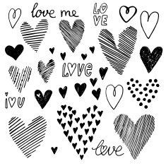 Heart set vector icons for your design