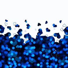 Blue hearts illustration isolated on white background