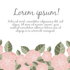 Wedding card with floral elements N7
