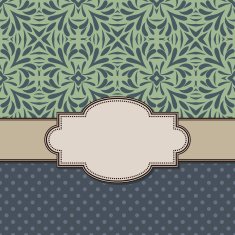 Vintage vector flower frame N86