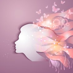 Beautiful young woman with flowers N12