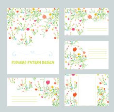 Branding design with floral pattern - banner card templates N2