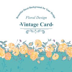 Seamless Border of blossom roses N9