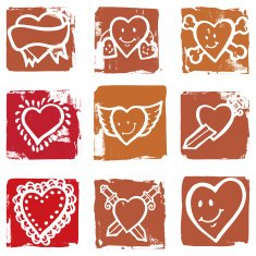 Red valentine icons N2