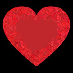 Romantic Heart with Swirls