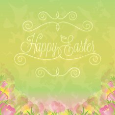 Happy easter vintage background