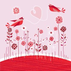 Valentine's Card (Couple Cute Birds)