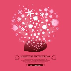 Valentine's Day background Blowing flowers N2