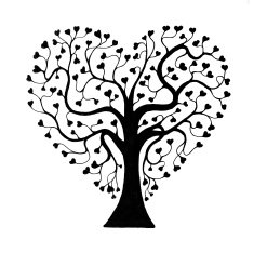 heart tree isolated on white N2