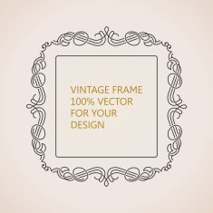 Calligraphic frame and page decoration Vector vintage N6