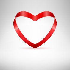 Heart from ribbon Valentine's day N5