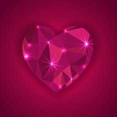 red diamond heart shape