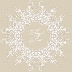 Round lace card N2