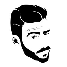 Portrait of young man looking at camera with raised eyebrow N2