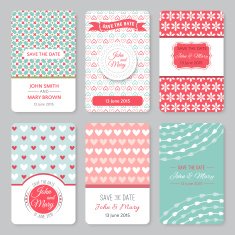 Set of perfect wedding templates with pattern theme N3