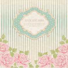Vintage Background With Roses N4