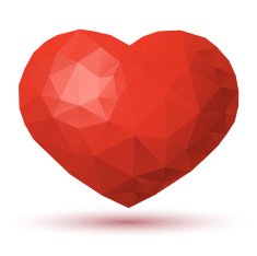Polygon heart shape N12