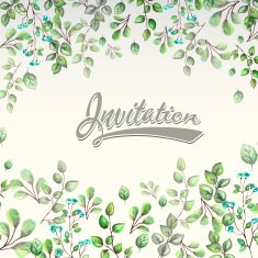 Watercolor invitation N3