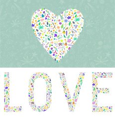 Beautiful romantic card Hand drawn vector illustration N4