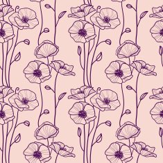 Seamless pattern with poppies N8