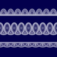 set of white lace ribbons N7