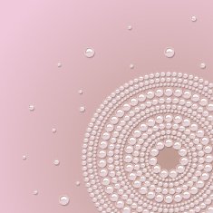 Pearl ornament on a pink background