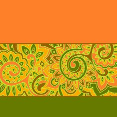 Vector background with color strips and floral pattern N2