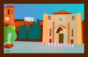 piazza san francesco drawing