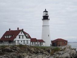 landscape of lighthouse in portland head